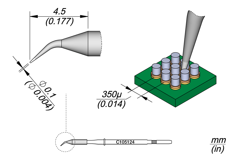 C105124 - Conical Bent Cartridge Ø 0.1